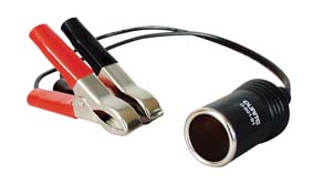 Cigarette Lighter Socket with Red and Black Clips