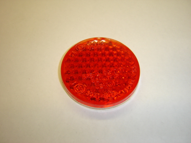 Reflector Red 55mm Round Adhesive