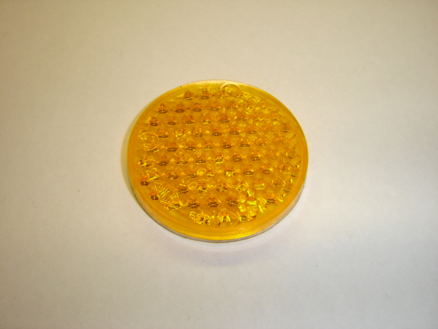 Reflector Amber 55mm Round Adhesive