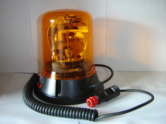 Rotating amber beacon, magnetic base