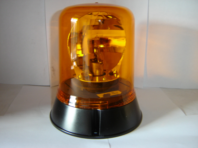 Rotating amber beacon, three bolt fixing