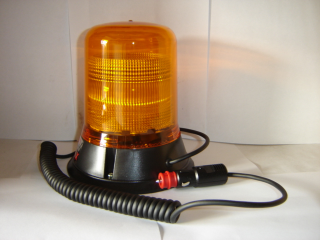 Flashing amber beacon, magnetic base